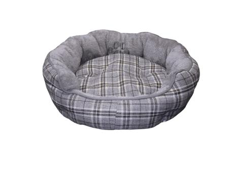 Nobby Donut Kapu - Hundebett / Katzenbett rund [50 cm] Donut mit niedrgem Einstieg und Wendekissen, waschbar